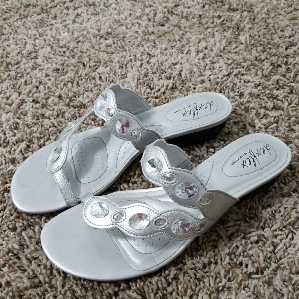 BOGO 50% Silver Rhinestone Sandals